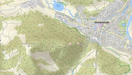 GoogleStreetMap mit Höhenlinien