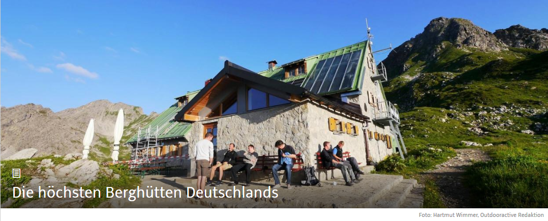 Die höchsten Berghütten Deutschlands • Liste